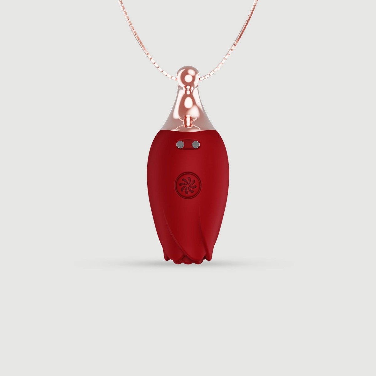 Liquid Silicone Luxury Rose Necklace Mini Vibrator - Κόκκινος by Sexopolis