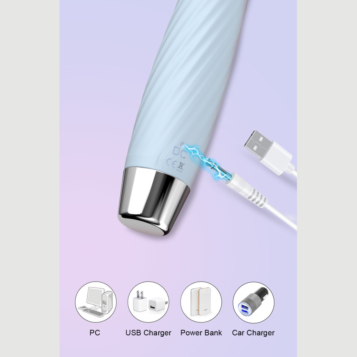 Epona Heating Slim Silicone 7 Function G-Spot Vibrator - Light Blue by Sexopolis