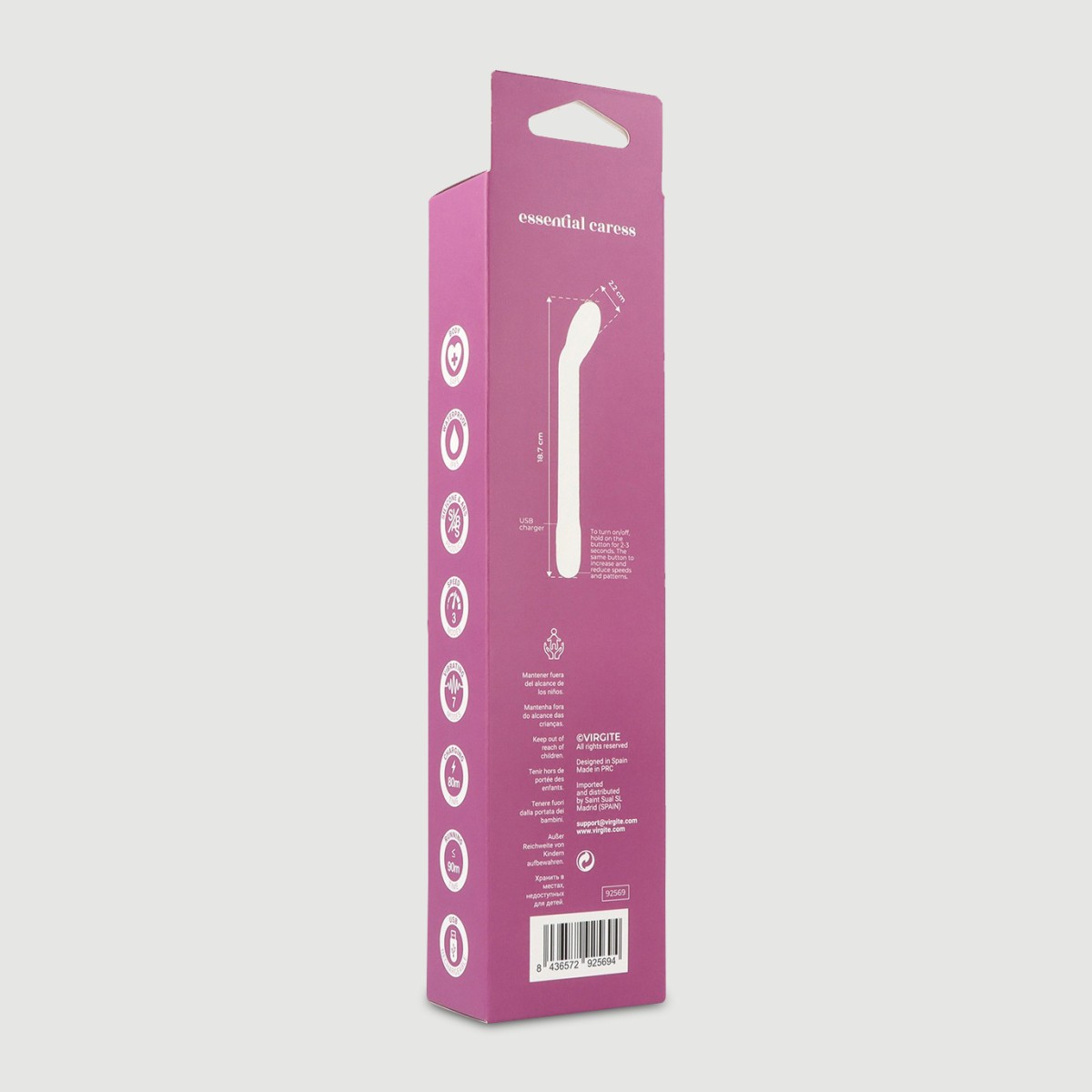 Caress G-Spot Basic Vibrator - Pink by Sexopolis