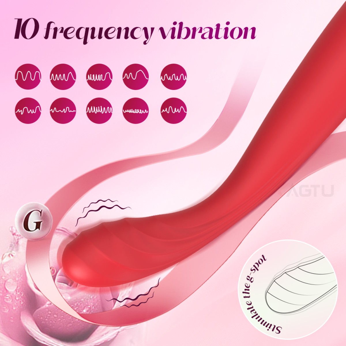 Astrid Flexible G-Spot Silicone Vibrator - Red by Sexopolis