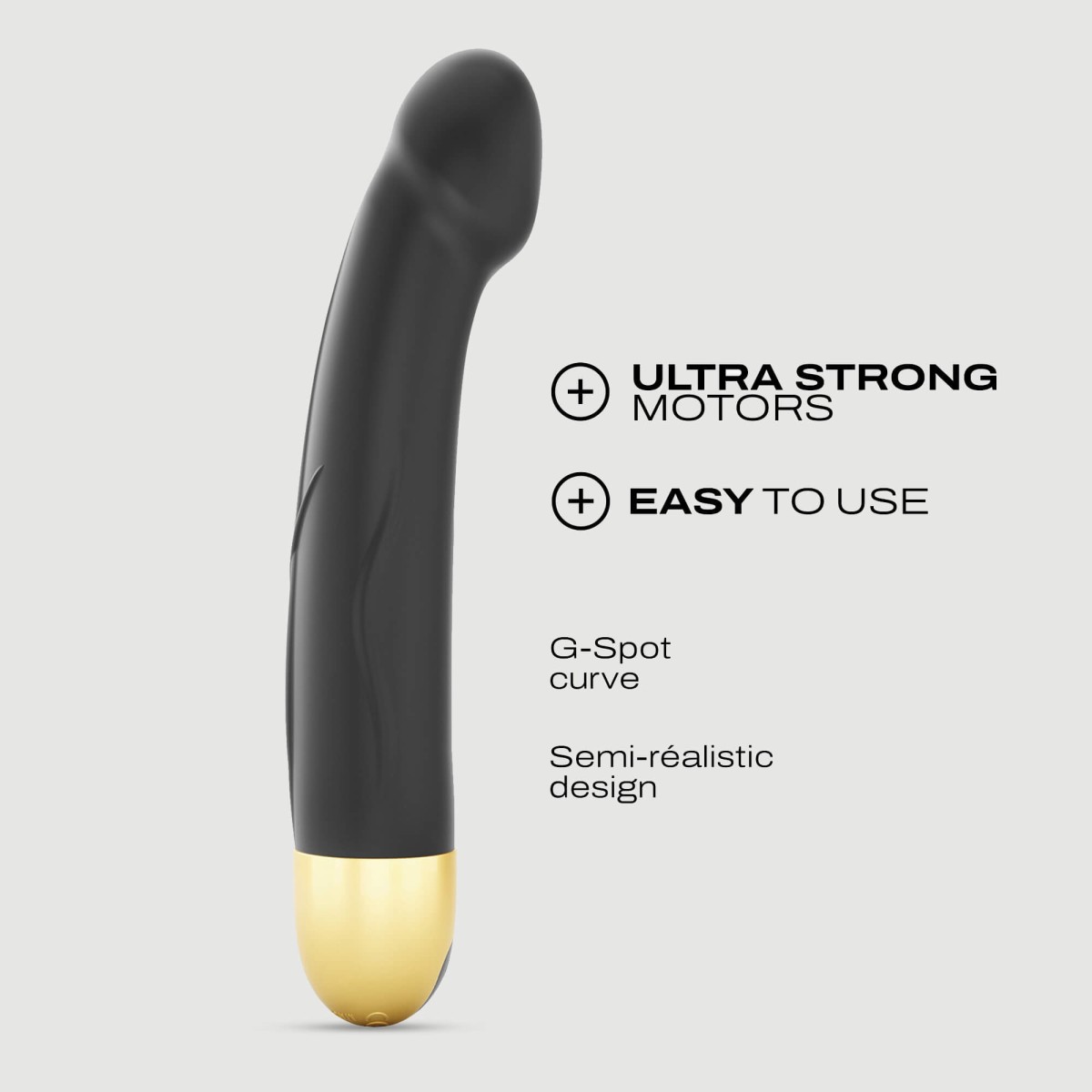 Κυρτός Ρεαλιστικός Δονητής Σιλικόνης Real Vibration M 2.0 Curved Realistic Silicone Vibrator - Μαύρος by Sexopolis