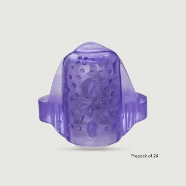 Vibrating Tongue Teaser Ring - Purple