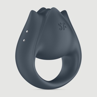 Satisfyer Perfect Pair 2 Silicone Vibrating Cock Ring - Gray