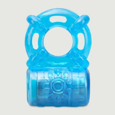 Stay Hard 5 Function Vibrating Cock Ring - Blue