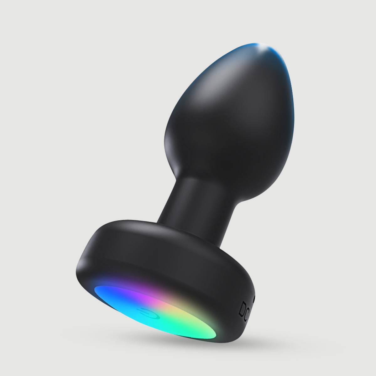 Luna App Controlled Silicone LED Lighting Vibrating Butt Plug - Black by Sexopolis