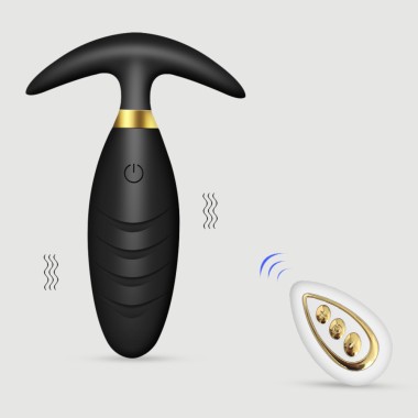 Ασύρματη Δονούμενη Σφήνα Σιλικόνης Felix 10 Function Remote Controlled Silicone Vibrating Butt Plug - Μαύρη