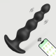Δονούμενες Πρωκτικές Χάντρες Σιλικόνης με Application Axel App Controlled Silicone VIbrating Anal Beads - Μαύρες by Sexopolis