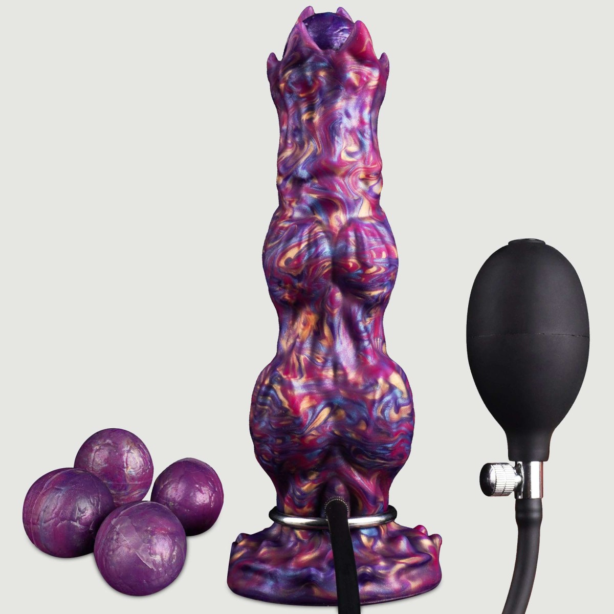 Dildo Δεινοσαύρου Σιλικόνης Με Αυγά Dinosaur Silicone Ovipositor Dildo With Eggs - Μωβ by Sexopolis
