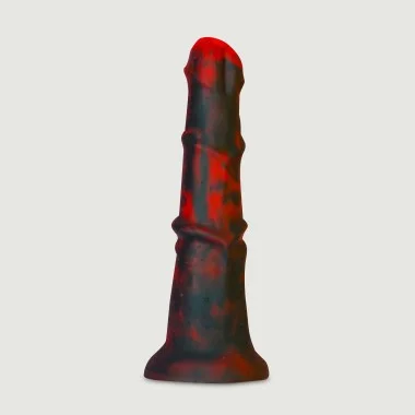 Dragon Zirg Silicone Dildo 22 x 5 cm - Red/Black