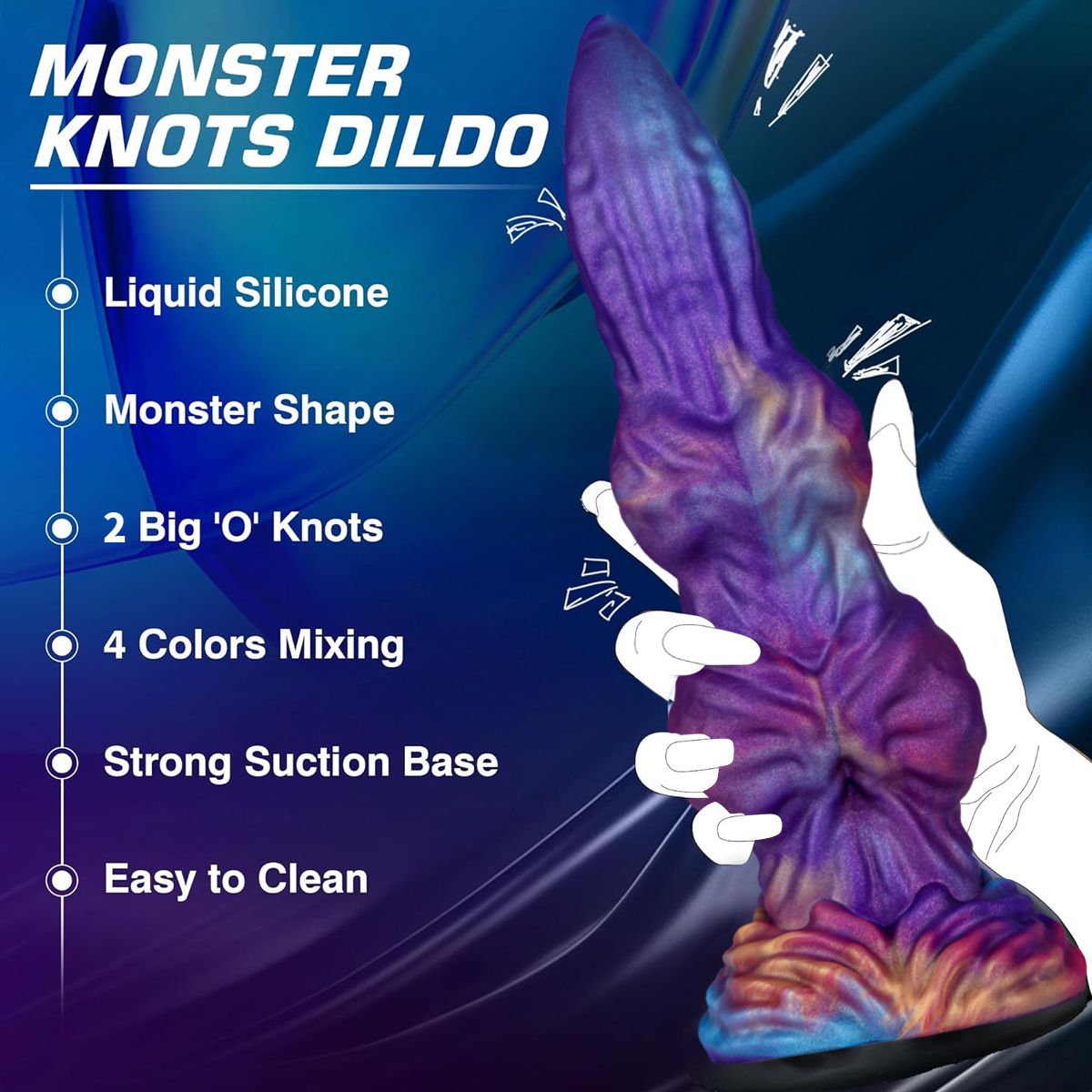 Dildo Δράκου Σιλικόνης Με Βεντούζα Dragon Silicone Dildo With Suction Cup 24 x 4 cm - Μωβ by Sexopolis