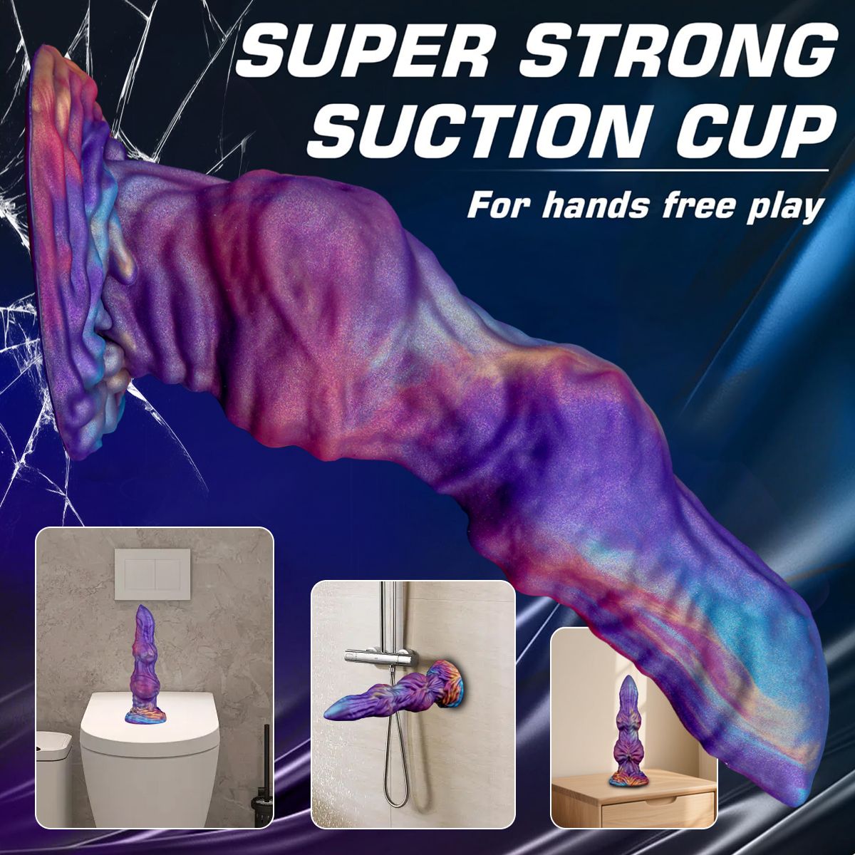 Dildo Δράκου Σιλικόνης Με Βεντούζα Dragon Silicone Dildo With Suction Cup 24 x 4 cm - Μωβ by Sexopolis