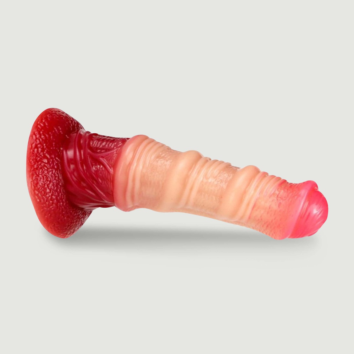 Dildo Σιλικόνης Δράκος με Ραβδώσεις & Βεντούζα Kawal Dragon Silicone Dildo with Suction Cup 20 x 5,5 cm - Κόκκινο by Sexopolis