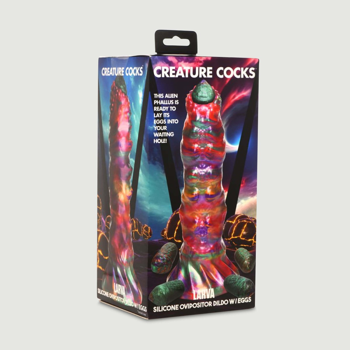 Ovipositor Larva Silicone Dildo with Eggs - Multicolour by Sexopolis