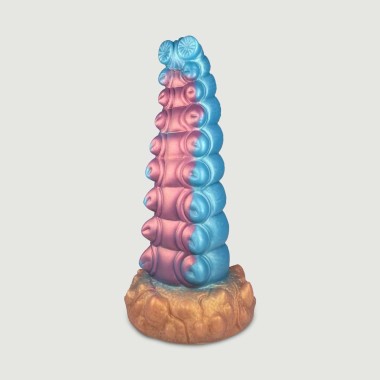 Dildo Σιλικόνης Με Δέρμα Από Χταπόδι Silicone Octopuss Skin Dildo 20 x 5,3 cm - Μπλε