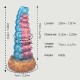 Dildo Σιλικόνης Με Δέρμα Από Χταπόδι Silicone Octopuss Skin Dildo 20 x 5,3 cm - Μπλε by Sexopolis