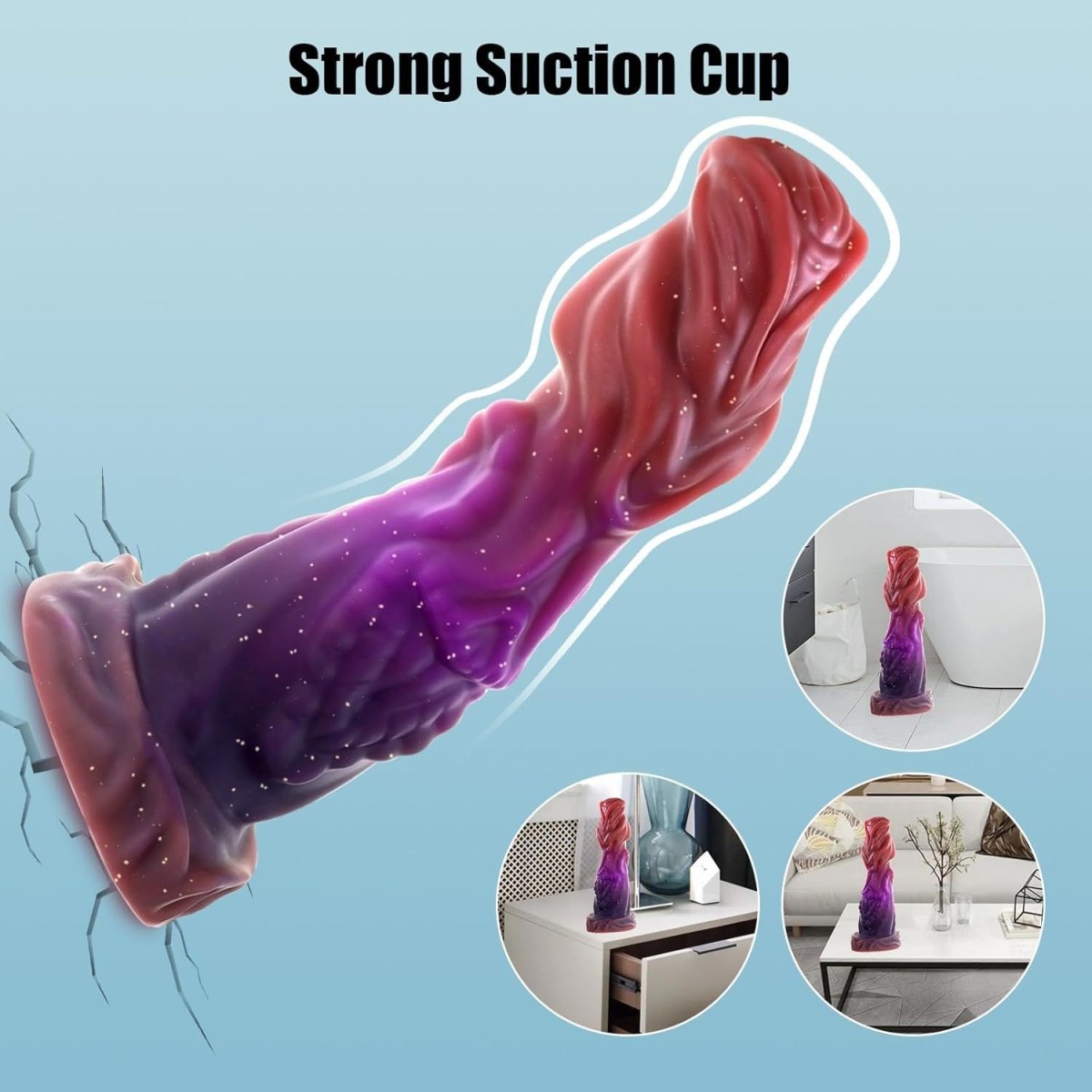 Horse Silicone Squirting Dildo With Suction Cup 23 x 5,7 cm - Multicolour by Sexopolis