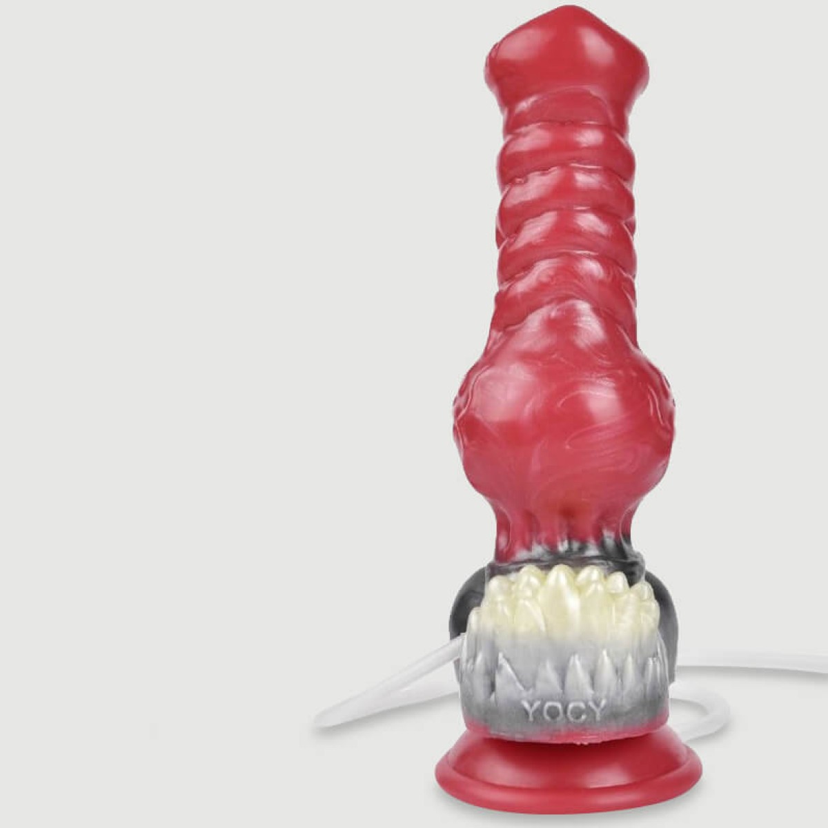 Dildo Σκύλου Σιλικόνης Με Ραβδώσεις & Εκσπερμάτιση The Furry Silicone Dildo With Ejaculation & Suction Cup 16 x 6 cm - Κόκκινο by Sexopolis