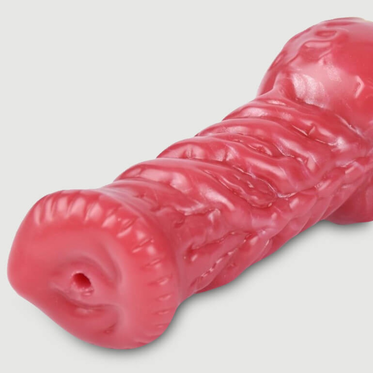 Dildo Σκύλου Σιλικόνης Με Ραβδώσεις & Εκσπερμάτιση The Furry Silicone Dildo With Ejaculation & Suction Cup 21 x 7,5 cm - Κόκκινο by Sexopolis