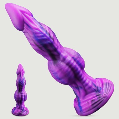 Dragon Dildo Σιλικόνης Με Βεντούζα Dragon Silicone Dildo With Suction Cup 25 x 6,5 cm - Μωβ