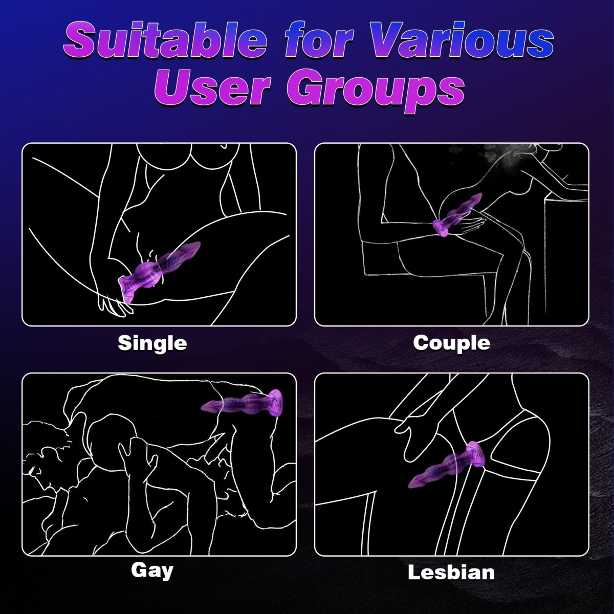 Dragon Dildo Σιλικόνης Με Βεντούζα Dragon Silicone Dildo With Suction Cup 25 x 6,5 cm - Μωβ by Sexopolis