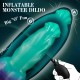 Φουσκωτό Dildo Σκύλου Σιλικόνης Inflatable Silicone Dog Dildo 20,5 x 3,9 cm - Πράσινο by Sexopolis