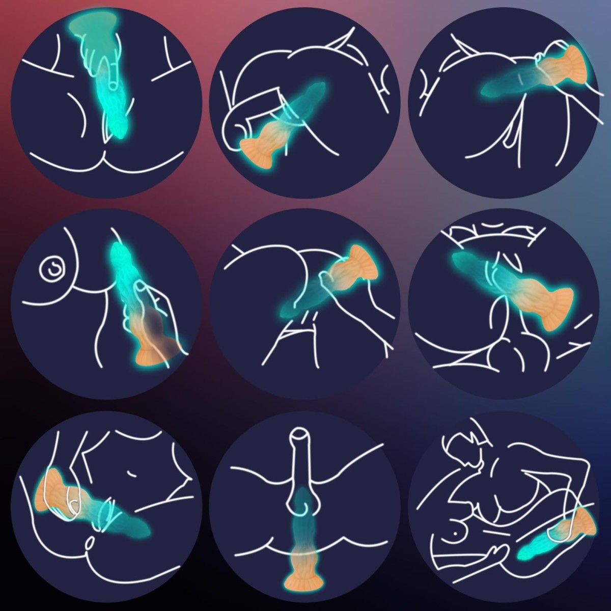 Φωσφοριζέ Ασύρματος Δονητής Με Φλέβες & Βεντούζα Remote Controlled Monster Veiny Silicone Thrusting Glow In The Dark Vibrator - Πολύχρωμος by Sexopolis