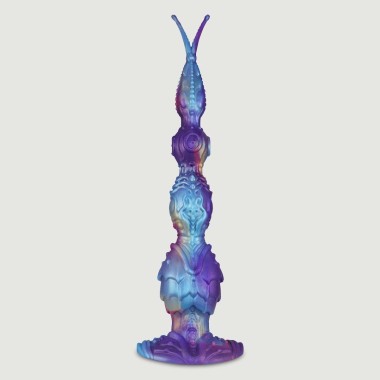 Μακρύ Dildo Σιλικόνης Alien Long Anal Silicone Dildo With Splinters 37 cm - Μωβ