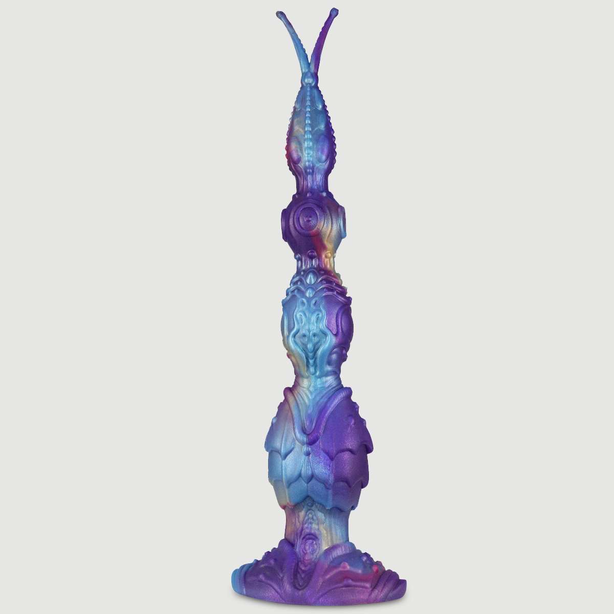 Alien Long Anal Silicone Dildo With Splinters 37 cm - Purple by Sexopolis