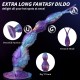 Alien Long Anal Silicone Dildo With Splinters 37 cm - Purple by Sexopolis