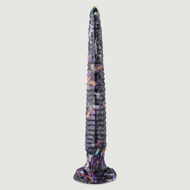 Μακρύ Dildo Σιλικόνης Δέρμα Δράκου Very Long Silicone Dragon Skin Dildo 47 x 5 cm - Πολύχρωμο