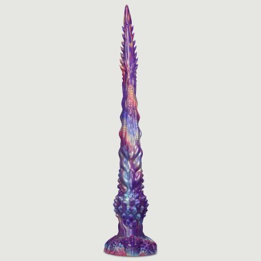 Μεγάλο Πρωκτικό Dildo Σιλικόνης Με Αγκάθια Liquid Silicone Splinter Silicone Monster Anal Dildo 54 cm - Μωβ