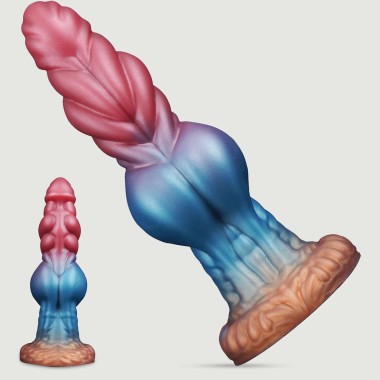 Monster Dildo Σιλικόνης Με Όρχεις & Βεντούζα Monster Silicone Dildo With Balls & Suction Cup 22 x 5 cm - Ροζ