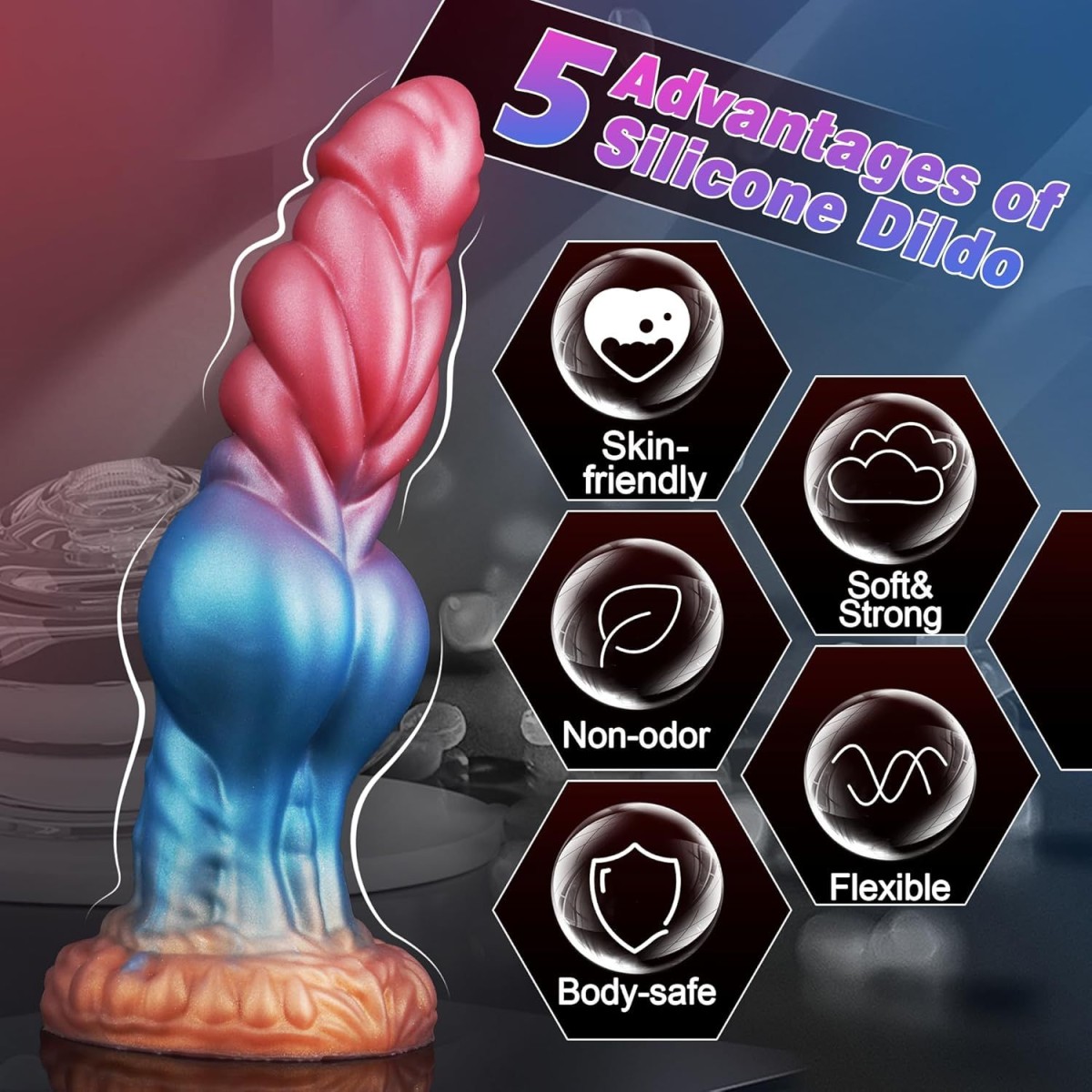 Monster Dildo Σιλικόνης Με Όρχεις & Βεντούζα Monster Silicone Dildo With Balls & Suction Cup 22 x 5 cm - Ροζ by Sexopolis