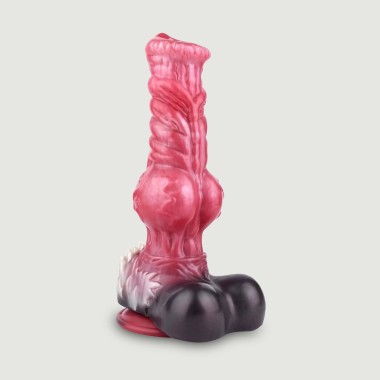Τεράστιο Dildo Σιλικόνης Λύκος Huge Silicone Furry Wolf Dildo 27 x 9,5 cm - Κόκκινο