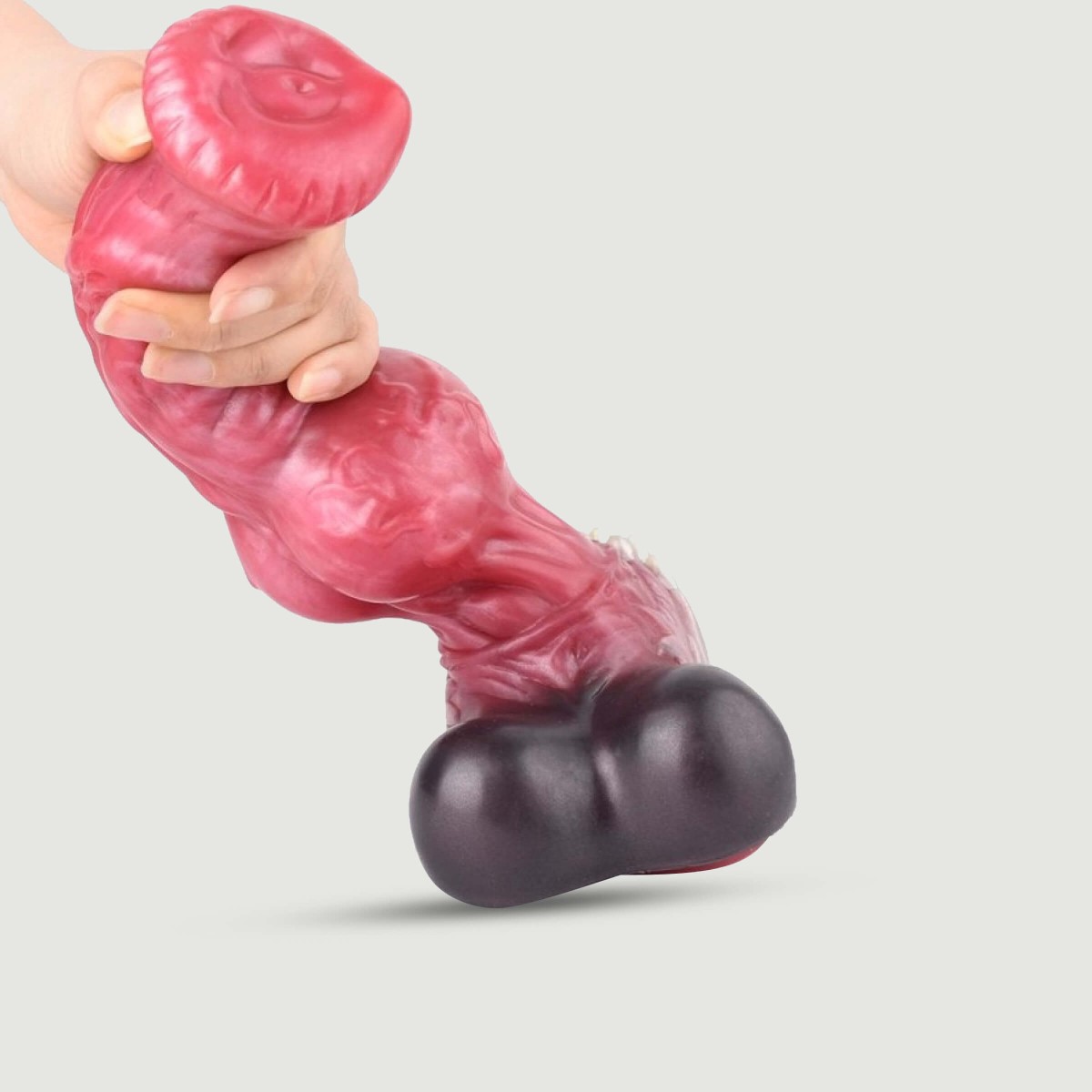 Huge Silicone Furry Wolf Dildo 27 x 9,5 cm - Red by Sexopolis