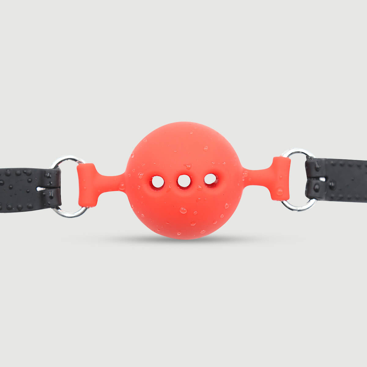 Φίμωτρο Με Μπάλα Σιλικόνης & Οπές Silicone Ball Gag With Holes – Κόκκινο by Sexopolis