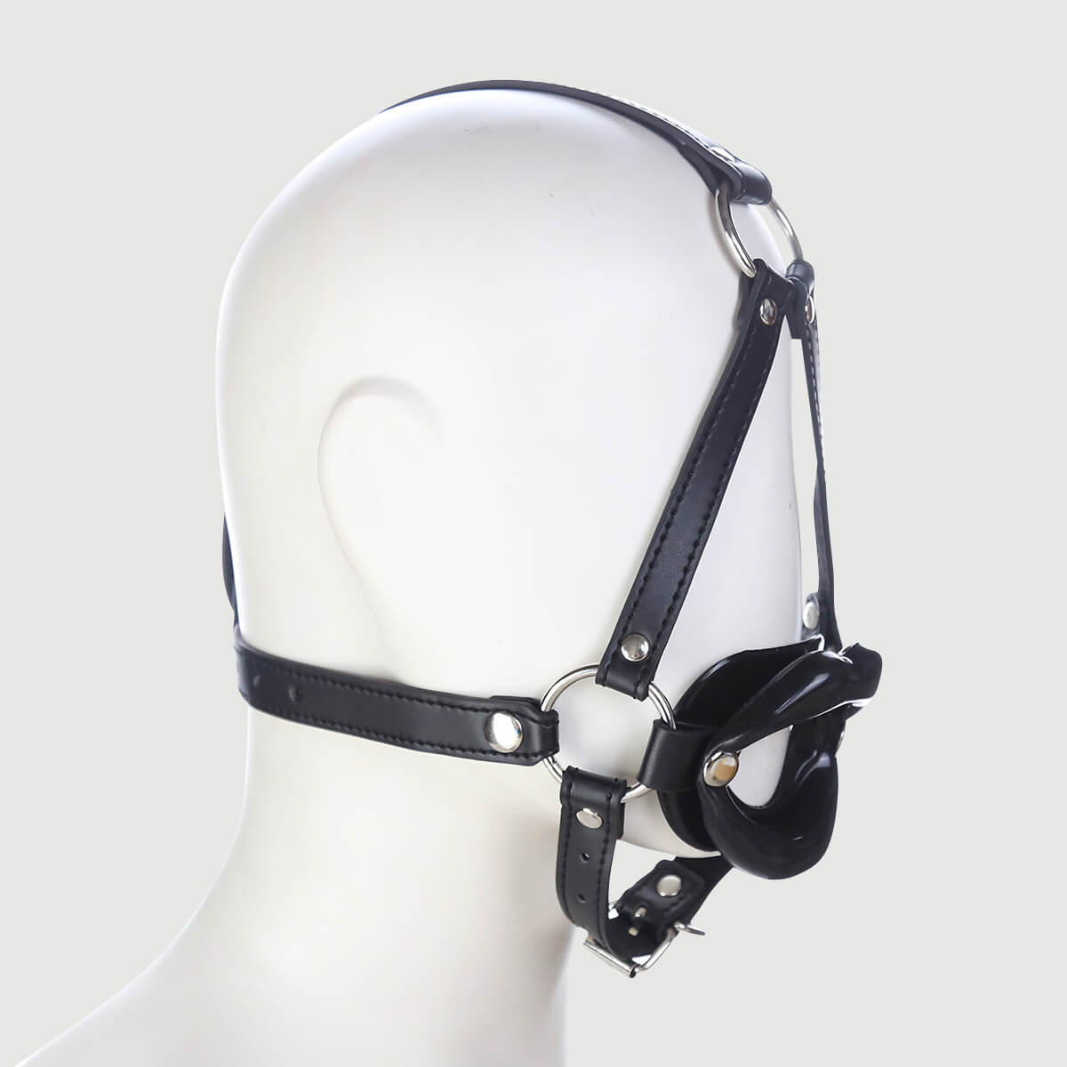 O Ring Gag Με Χείλη Σιλικόνης & Λουρί Σιαγώνας O Ring Gag With Silicone Lips & Jaw Strap - Μαύρο by Sexopolis