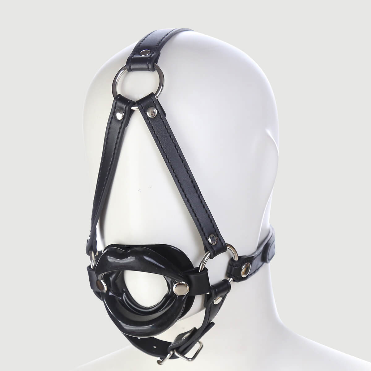 O Ring Gag Με Χείλη Σιλικόνης & Λουρί Σιαγώνας O Ring Gag With Silicone Lips & Jaw Strap - Μαύρο by Sexopolis
