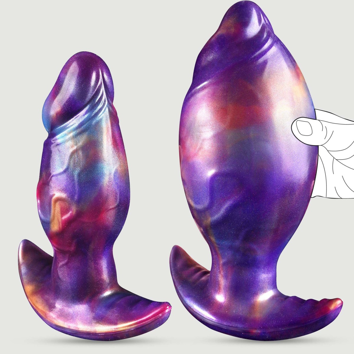 Inflatable Silicone Butt Plug With Pump 17,5 x 5.7 cm - Purple by Sexopolis