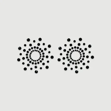 Αυτοκόλλητα Θηλών Acrylic Diamond Nipple Covers - Μαύρα