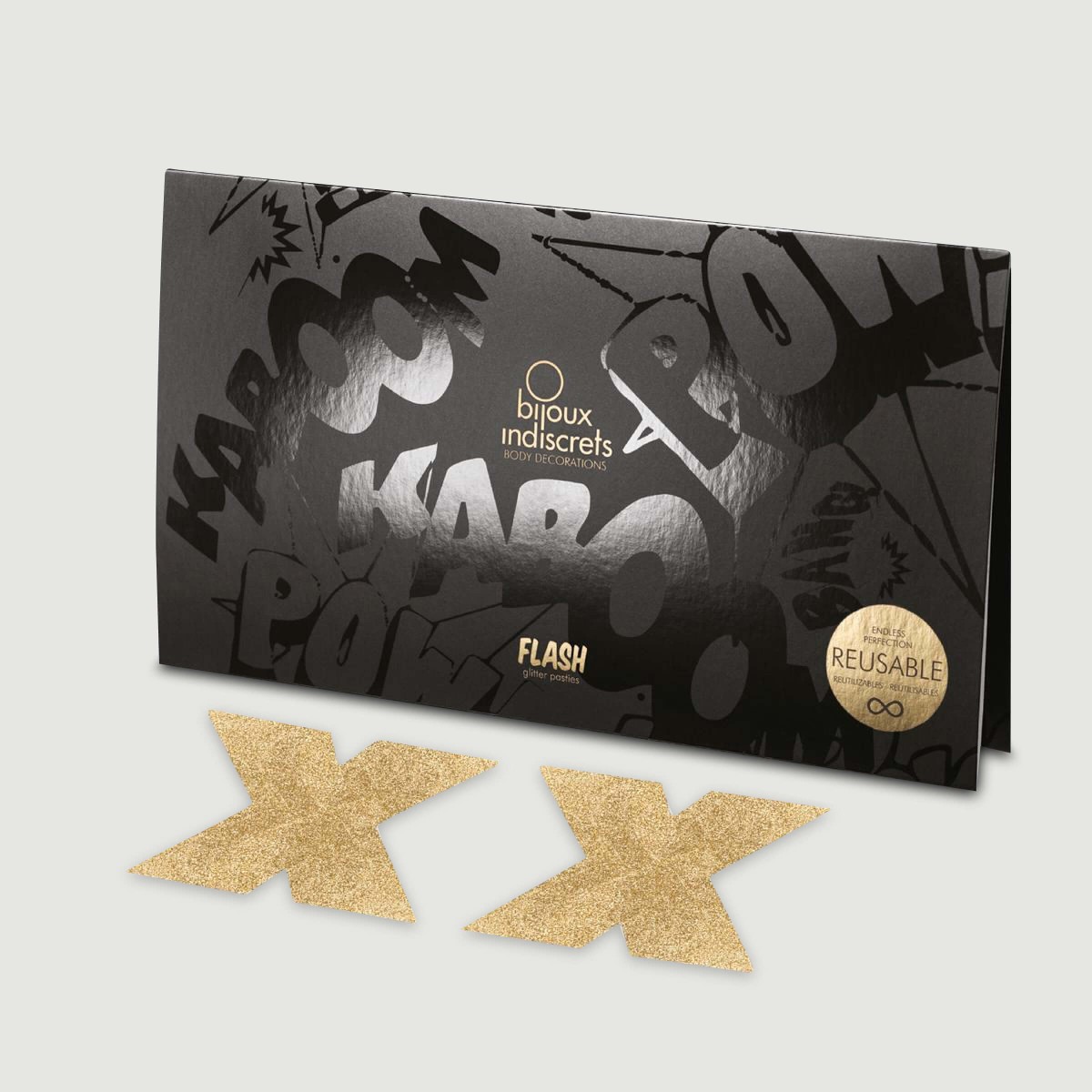 Αυτοκόλλητα Θηλών Flash Cross Nipple Stickers - Χρυσά by Sexopolis