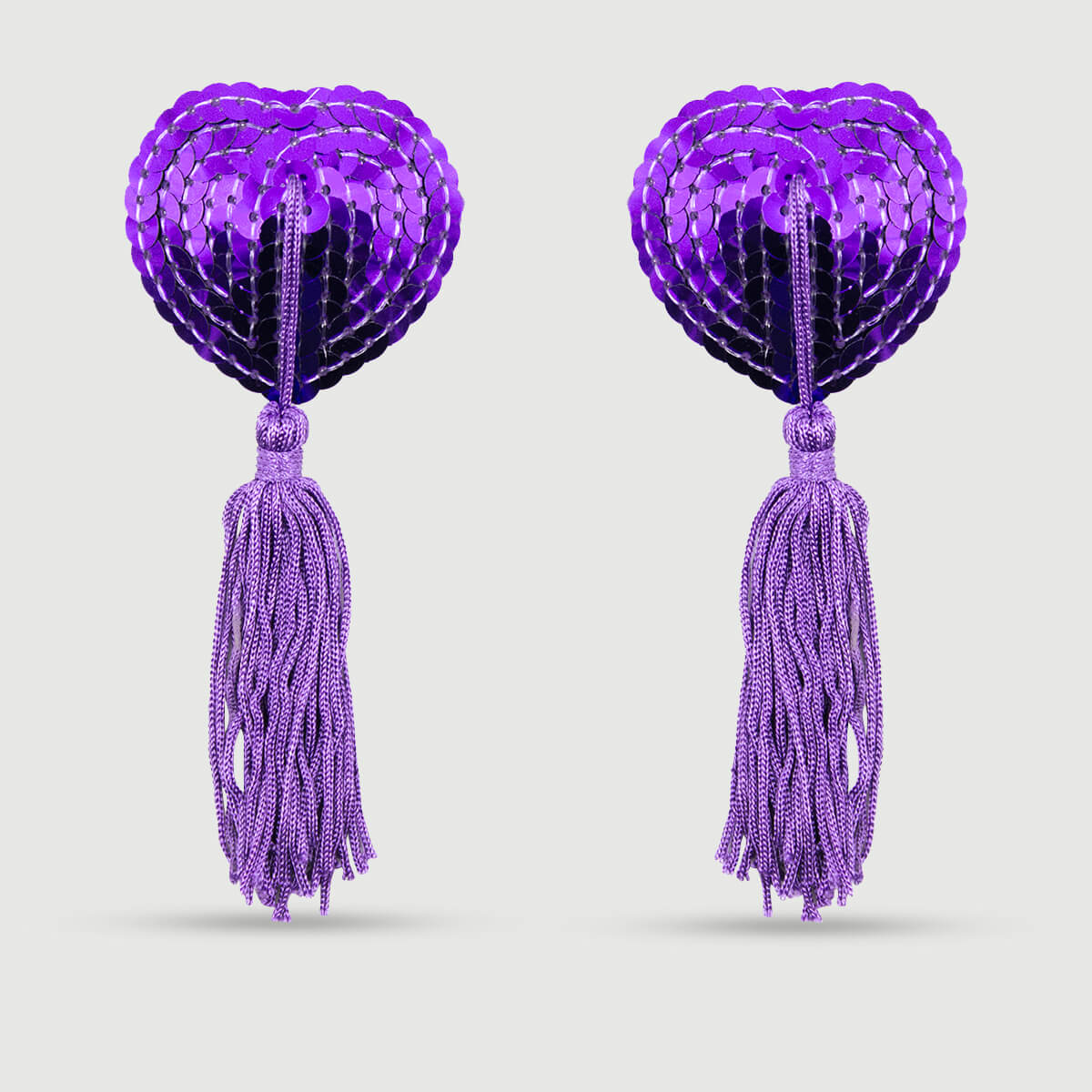 Αυτοκόλλητα Θηλών Με Παγιέτες & Κρόσσια Sequin Nipple Pasties With Tassels – Μωβ by Sexopolis