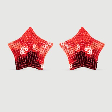 Αυτοκόλλητα Θηλών Με Παγιέτες Σε Σχήμα Αστέρι Star Shaped Sequin Nipple Pasties – Κόκκινο