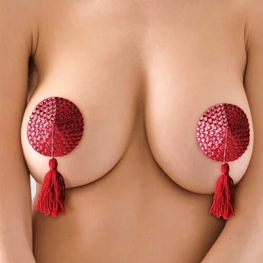 Round Nipple Tassels - Red
