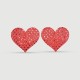 Αυτοκόλλητα Θηλών Σε Σχήμα Καρδιάς Love Heart Sequin Nipple Cover – Κόκκινο by Sexopolis