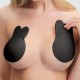 Αυτοκόλλητα Στήθους Σιλικόνης Με Αυτιά Κουνελιού Strapless Rabbit Ear Breast Lift Up Invisible Self Adhesive Nipple Covers – Μαύρα by Sexopolis