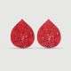 Επαναχρησιμοποιούμενα Αυτοκόλλητα Θηλών Sequin Water Droplets Reusable Nipple Covers - Κόκκινο by Sexopolis