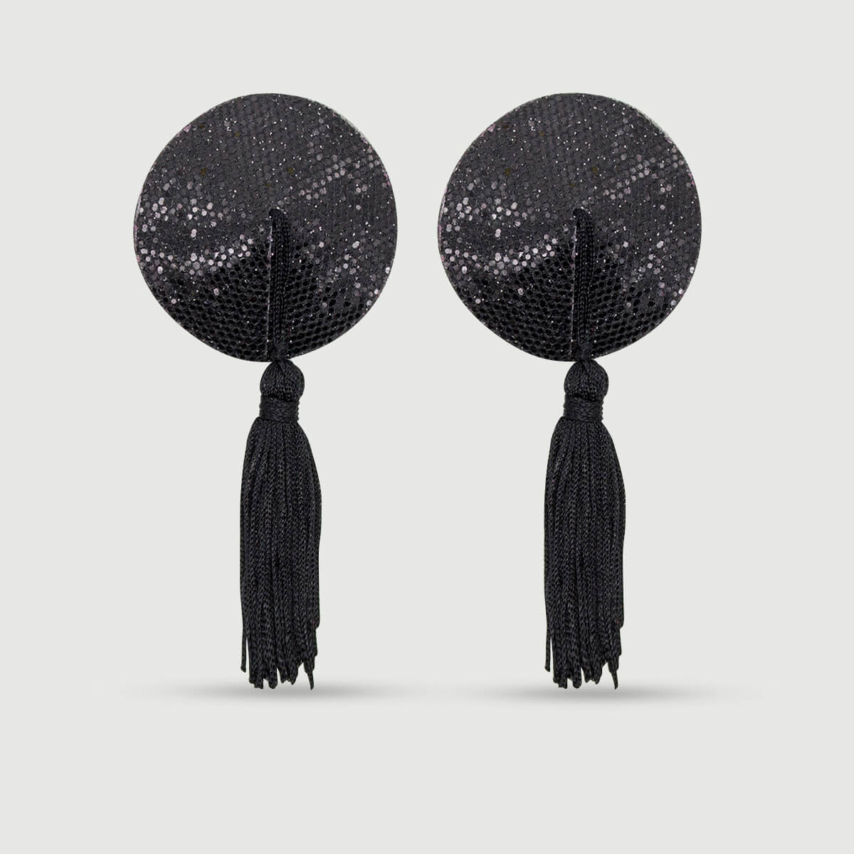 Nipple Pasties With Sequins & Tassels – Black by Sexopolis