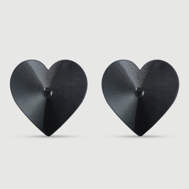 Sensual Heart Shaped Nipple Covers – Black