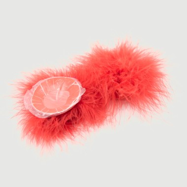 Χνουδωτά Αυτοκόλλητα Καλύμματα Θηλών Με Γούνα Furry Adhesive Nipple Covers With Faux Fur – Κόκκινα